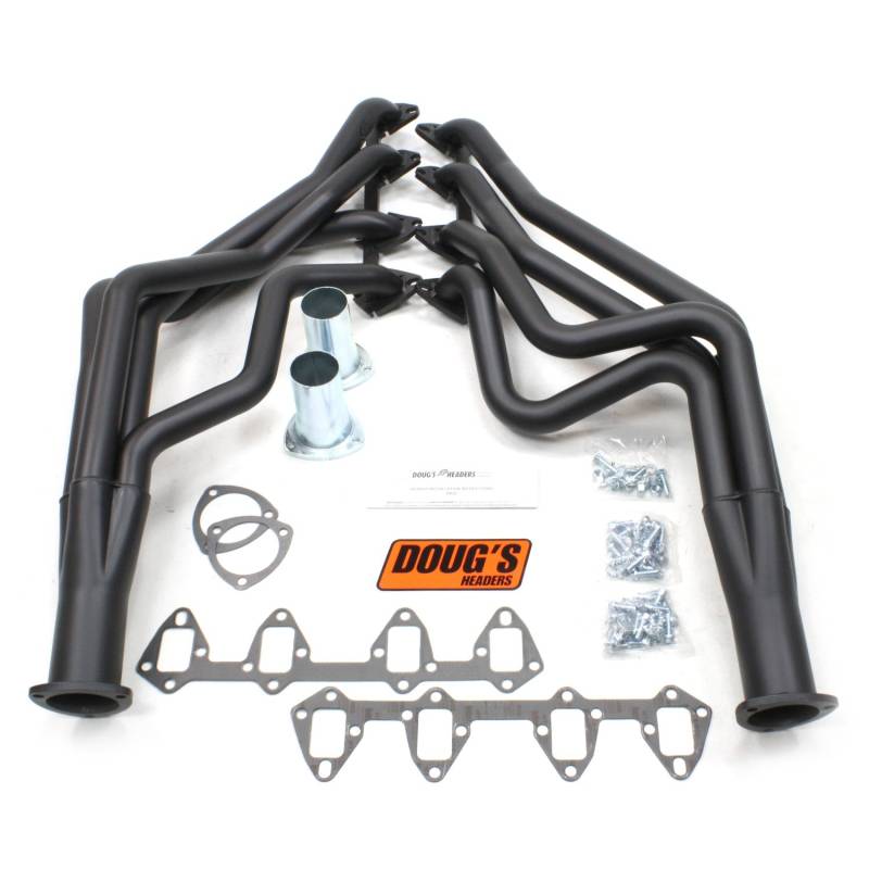 67 70 Mustang 390 427 FE Long Tube Headers, Black