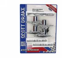 Scott Drake - 65-66 Mustang Coupe and Convertible Emblem Kit (8 Cylinder