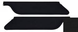 TMI Products - 67 - 68 Mustang Black UniSuede Sun Visors, Pair, Coupe/Fstbk