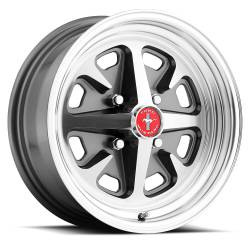 Legendary Wheel Co. - 64 - 73 Mustang 15 x 6 Legendary Magnum 400 Alloy Wheels Charcoal / Machined