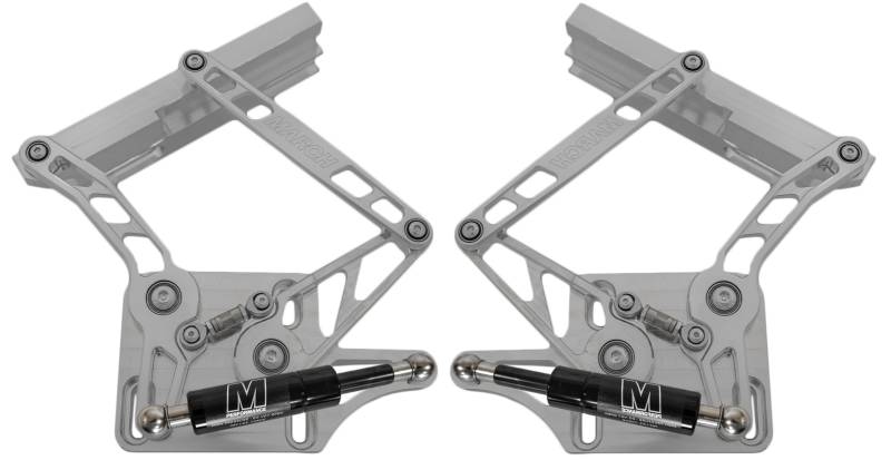 March Billet Hood Hinges for Classic Mustangs, Cougars and Fords