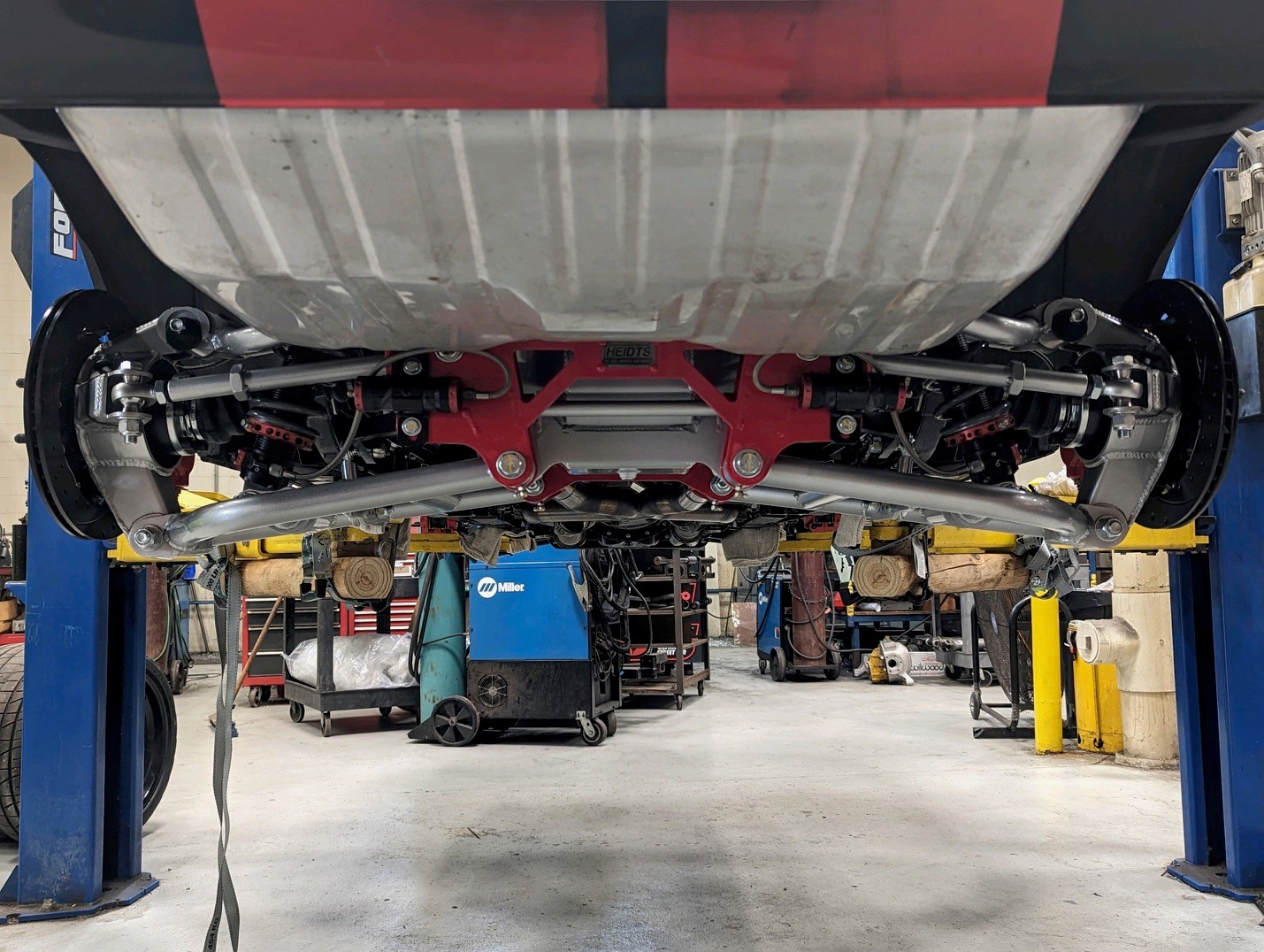 Heidts Independent Rear Suspension Installed In Classic Mustang - Rear View