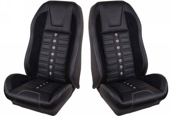 71 73 Mustang Tmi Sport Xr Full Seat Upholstery Black Black Gray Black
