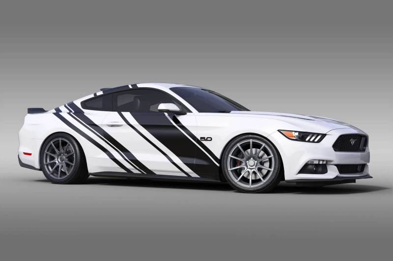 I forhold struktur opkald Universal Mustang Vinyl Graphics - Rally Stripe 2.0