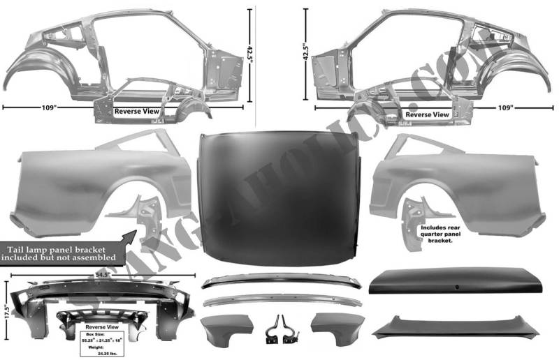 64 65 66 Mustang Coupe To Fastback Sheet Metal Structural Conversion Kit