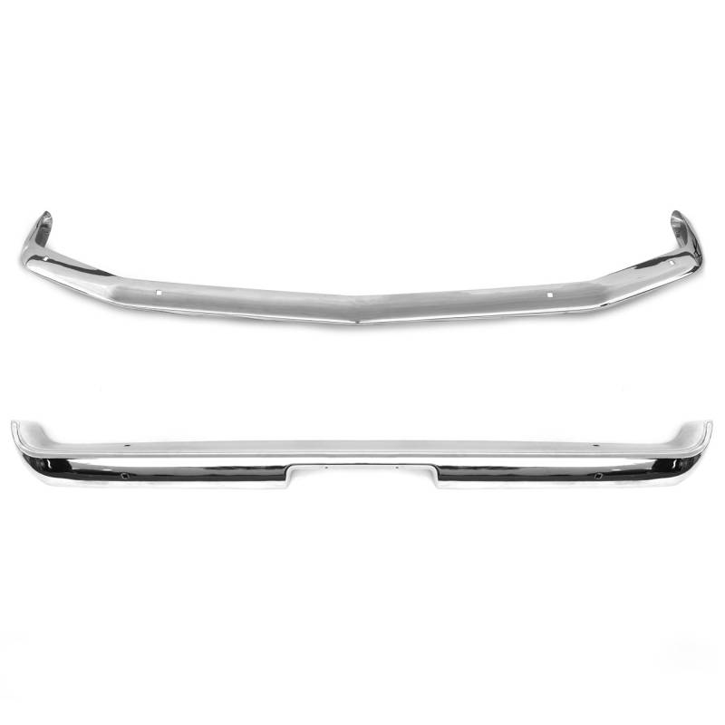 67-68 Mustang Front / Rear Bumper Set, Triple Plated Chrome