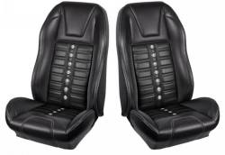 TMI Products - 69 - 70 Mustang TMI Sport X Full Seat Upholstery-Black/Black/Black