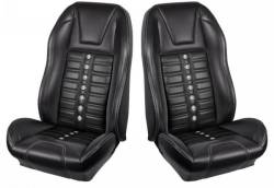 TMI Products - 71 - 73 Mustang TMI Sport X Full Seat Upholstery-Black/Black/Steel