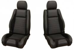 TMI Products - 05 - 07 Mustang  Sport R Seat Uplstry, Front Seats, Black Stitching