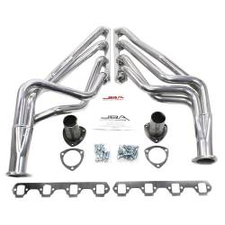 JBA Headers - 65-73 Mustang JBA Long Tube Headers 1-5/8 in SS Ceramic Coated - Borgeson Power Steering Conversion Kit