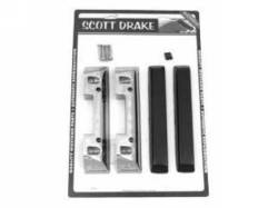 Scott Drake - 1964 - 1966 Mustang Arm Rest Base & Pad Kit (Black)