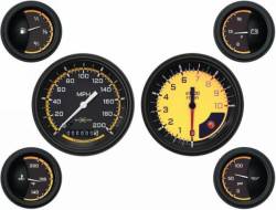 Classic Instruments - 64 - 66 Mustang AutoCross 6 Gauge Set, Yellow