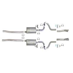 JBA Headers - 65-66 Mustang JBA Exhaust Kit W/GT Style Tips SS 2.5in GT 289/302/351W