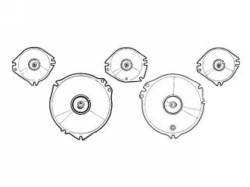 Scott Drake - 1967 - 1968 Mustang  Instrument Lens Set (with Tach)