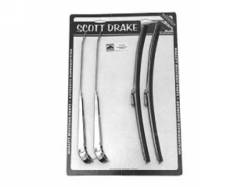 Scott Drake - 64-65 Mustang Winshield Wiper Arm and Blade Kit