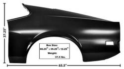 Dynacorn | Mustang Parts - 71 - 73 Mustang Fastback Full Quarter Panel, Left