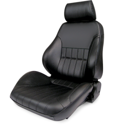 Procar - Mustang ProCar Rally Smooth Back Seat, BLACK LEATHER, Left