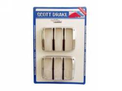 Scott Drake - 64-66 Mustang Tail Light Bezels (Satin, Pair)