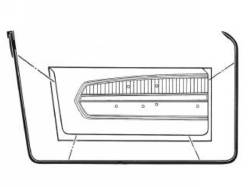 Scott Drake - 67-68 Mustang Door Weatherstrips, Pair