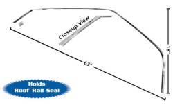 Dynacorn | Mustang Parts - 69 - 70 Mustang Fastback RH Drip Rail Sash, Stainless