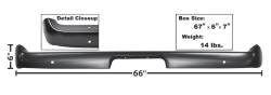 Dynacorn | Mustang Parts - 1969 - 1970 Mustang Rear Bumper, Painted