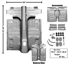 Dynacorn | Mustang Parts - 69 - 70 Mustang Coupe or Fastback Floor Pan for 2 inch Mini Tub