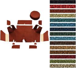 ACC - Auto Custom Carpets - 1965 - 1966 Mustang FASTBACK Trunk Carpet Kit, 80/20, Choose Color, Logo