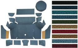 ACC - Auto Custom Carpets - 1967 - 1968 Mustang COUPE Trunk Carpet Kit, Nylon, Choose Color, Logo