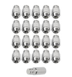 Gorilla Automotive Products - Gorilla Hex Lug Nuts, Chrome Finish, Set of 20, Closed End