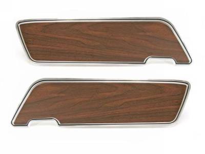 Scott Drake - 1969 - 1970 Mustang  Deluxe Door Panels (with Walnut Inserts, Pair)