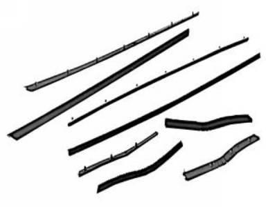 Scott Drake - 65-66 Mustang Economy Window Channel Strip Set (Coupe & Convertible)