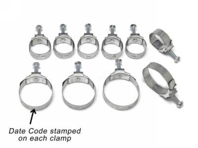 Scott Drake - 1967 - 1968 Mustang  Hose Clamp Set (V8, Stamped with "4/66")