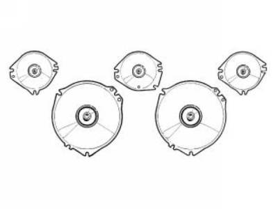 Scott Drake - 1967 - 1968 Mustang  Instrument Lens Set (5 Pieces)