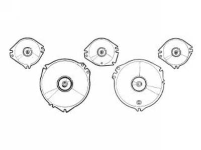 Scott Drake - 1967 - 1968 Mustang  Instrument Lens Set (with Tach)