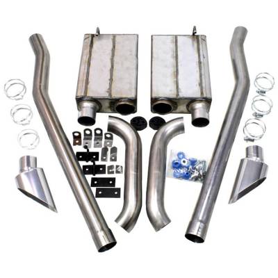 JBA Headers - 65 - 70 Mustang JBA Side Exit Exhaust Kit, Stainless Steel