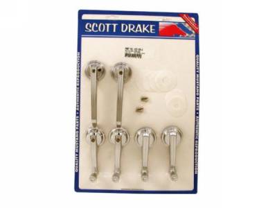 Scott Drake - 65-67 Mustang Coupe/Convertible Door Handle & Window Crank