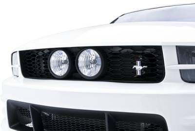 3D Carbon - 05 - 09 Mustang Front Upper Grille for Center Fog Lights