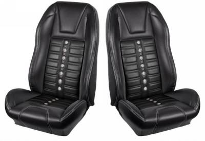TMI Products - 69 - 70 Mustang TMI Sport X Full Seat Upholstery-Black/Blue/Black