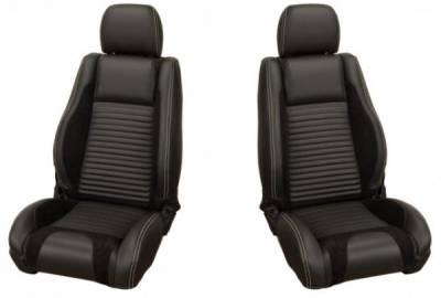 TMI Products - 05 - 07 Mustang  Sport R Seat Upholstery, Full Set, Blue Stitching