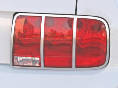 Drake Muscle Cars - 2005-09 Mustang Stamped Aluminum Tail Light Trim