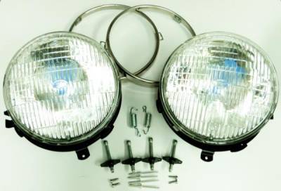 Stang-Aholics - 68 Mustang Front Headlight Kit, for SR-68 Headlight Fender Extensions