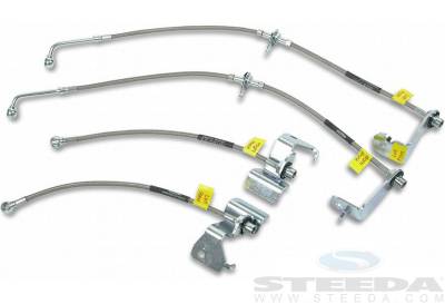 Steeda Autosports - 15 Mustang Steeda Stainless Braided Brake Lines (15 GT)