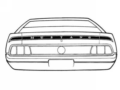 Scott Drake - 71-72 Mustang Mach 1 Trunk Stripe Kit