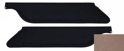 TMI Products - 64 - 66 Mustang Palomino Vinyl Sun Visors, Pair, Coupe/Fstbk