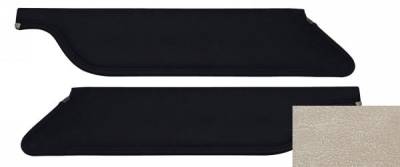 TMI Products - 67 - 68 Mustang Parchment Vinyl Sun Visors, Pair, Coupe/Fstbk