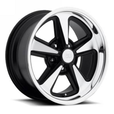 US Mag Wheels - 65 - 73 Mustang Bandit Black Machined 17x8 Wheel