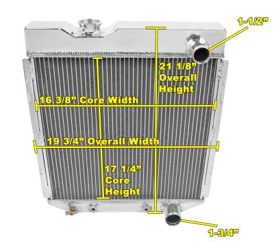 Champion Cooling - 64 - 66 Ford Mustang Champion Radiator 2-Row Core