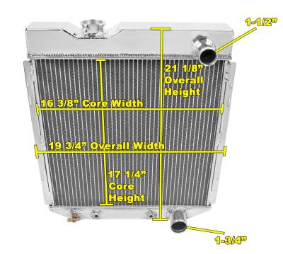 Champion Cooling - 64 - 66 Ford Mustang Champion Radiator 4-Row Core