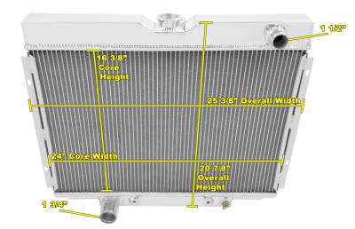 Champion Cooling - 67 - 70 Mustang Champion Radiator (Big Blocks)