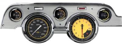 Classic Instruments - 67 - 68 Mustang 5 Gauge Instrument Cluster, Yellow